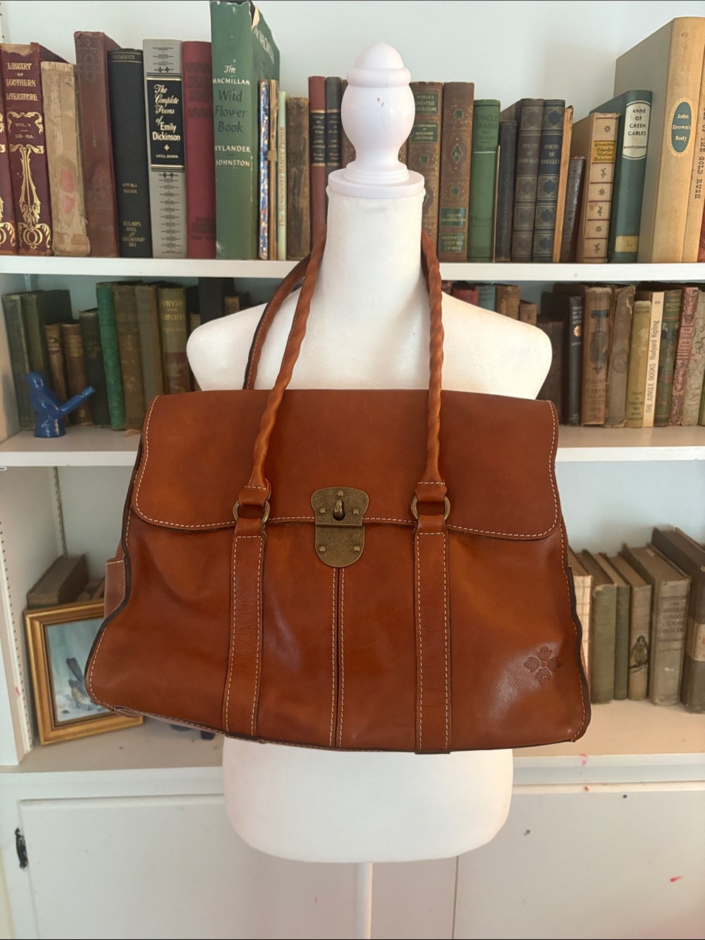 Patricia Nash Cognac Brown Leather Travel Tote